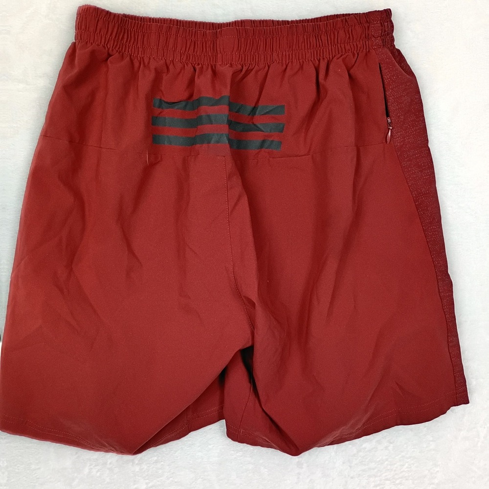 Adidas Supernova Mens Running Shorts Burgundy Red Mesh Lined Size Medium 7 Inch - Picture 2 of 5